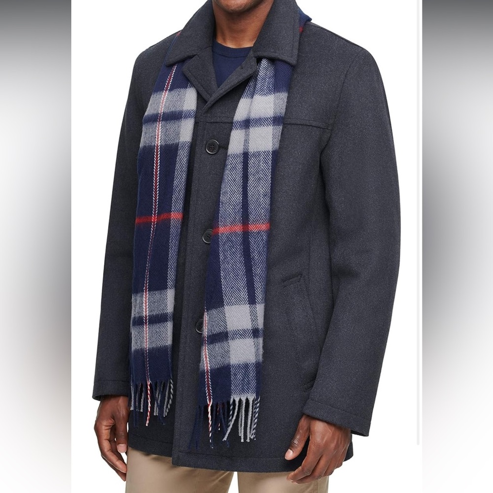 NWT Men’s Tommy Hilfiger Wool Melton Top Coat - Size M